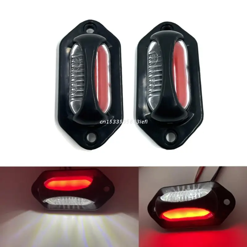 8LED Truck Trailer Front Rear Side Marker Light Indicator Lamp Sealed Waterproof CF 2