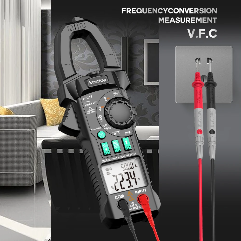 Digital Multimeter AC DC Auto Rang True RMS Smart Plier Ammeter High Precision Current Voltage