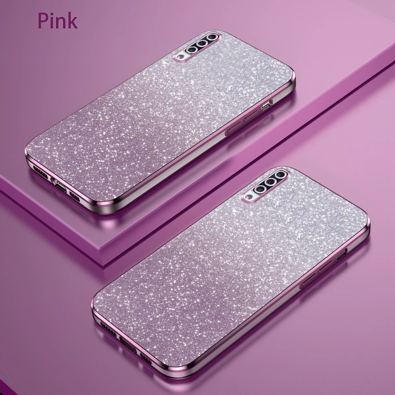 Luxury Electroplated Glitter Soft TPU Phone Case - Transparent Back Cover