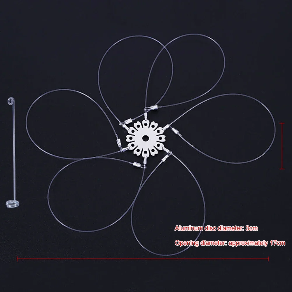 6/8 Rings Portable Crab Grabber Stainless Steel Shrimp Crab Cast Trap Ring Round Fishing Supplies