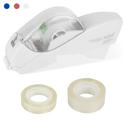 Portable Handheld Tape Dispenser with Dual Refill Rolls - Ideal for Office, Home, and School Wrapping Needs (WHITE)