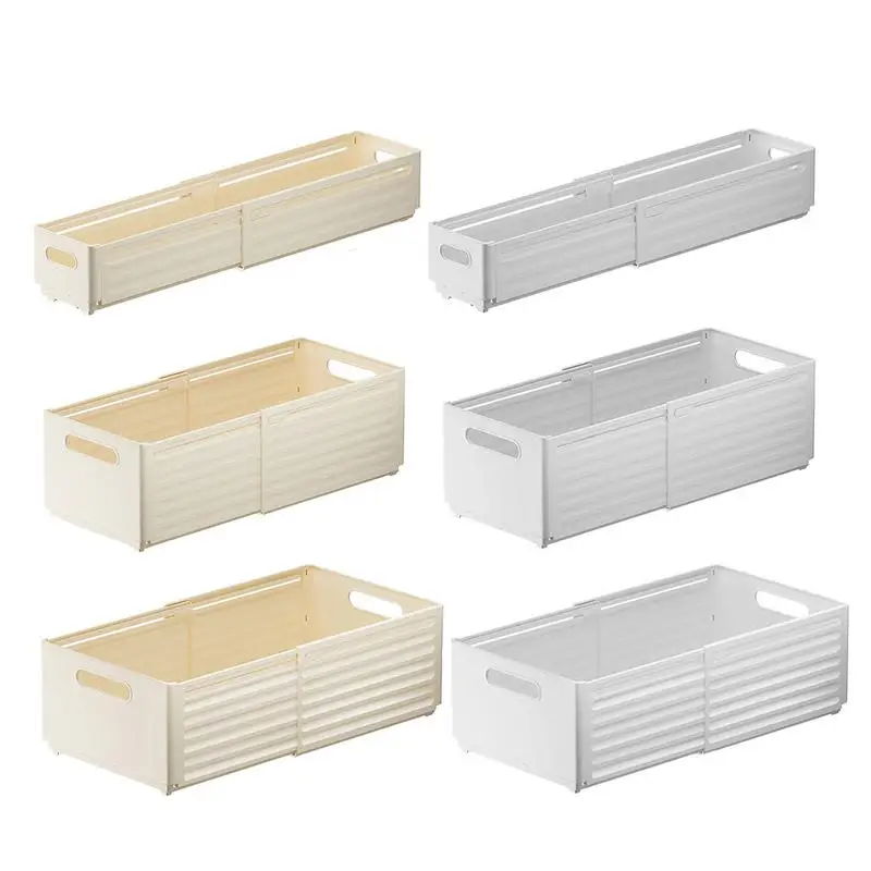 

3PCS Drawer Organizer Basket Telescoping Snack Storage Bins Wardrobe Storage Organizers For Snacks Toys Underwear Seasoning Jars