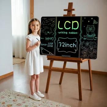 32 Inch/20 Inch Rechargeable LCD Writing Tablet, Huge Size Drawing Tablet Doodle Board with Eye-Care Colorful Screen For Kid Toy 1
