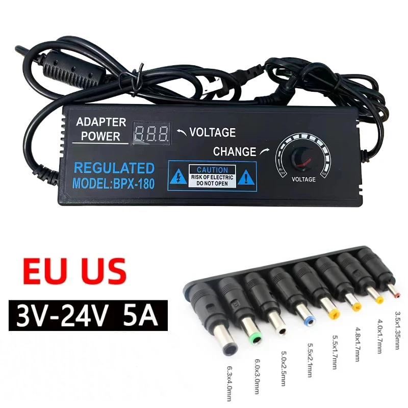 Adjustable-Power-Supply-Adapter-AC-To-DC-3V-24V-5A-Universal-Adapter ...
