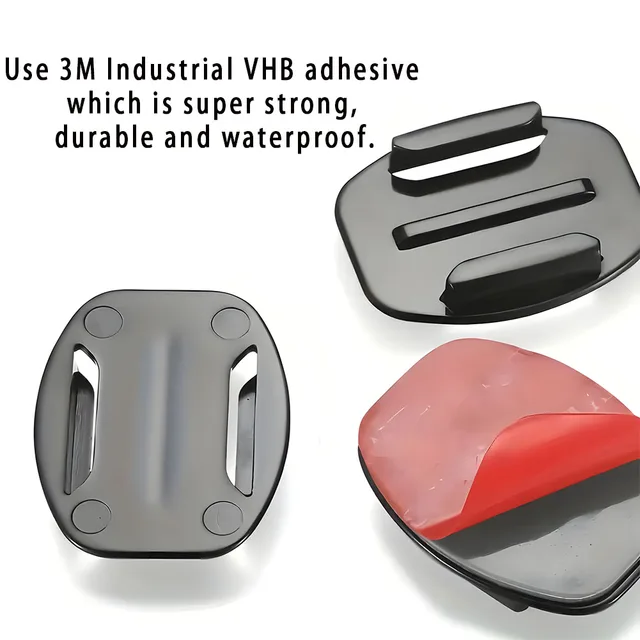 Supports adhésifs plats et incurvés pour casque d'appareil photo, bras pivotant réglable pour GoPro Hero Insta360 DJI Osmo, accessoires de caméra d'action 6