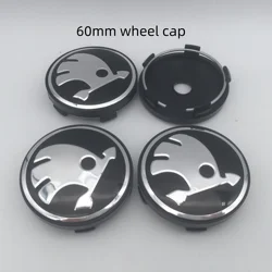 Set of 4 Black/Green 3D Car Emblem Wheel Hub Center Cap Badges - Stylish Decal Covers (60mm new black 2)