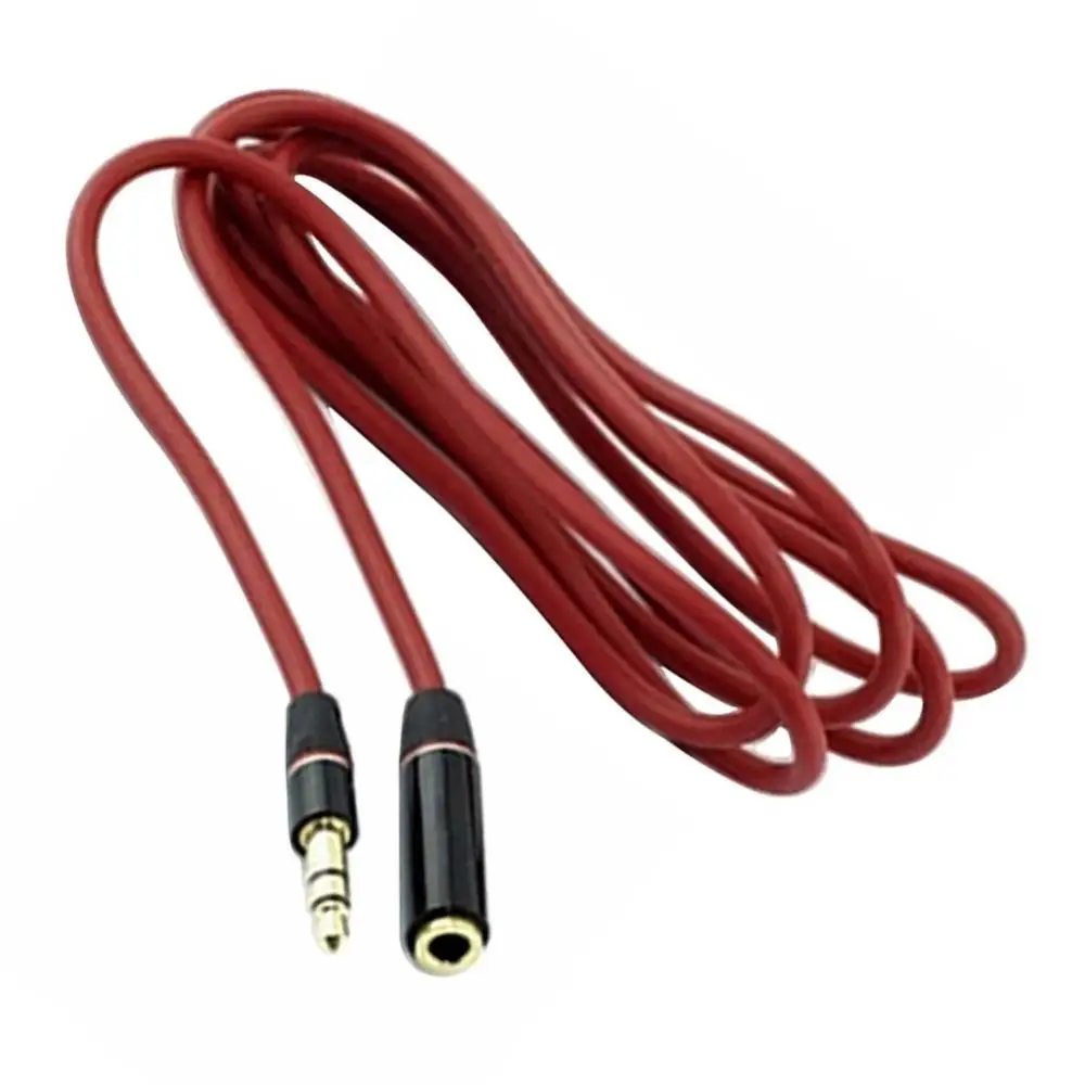 

New 3.5mm Red Male To Female M/F Plug Jack Stereo Audio MP3 Player Headphone Extension Cable