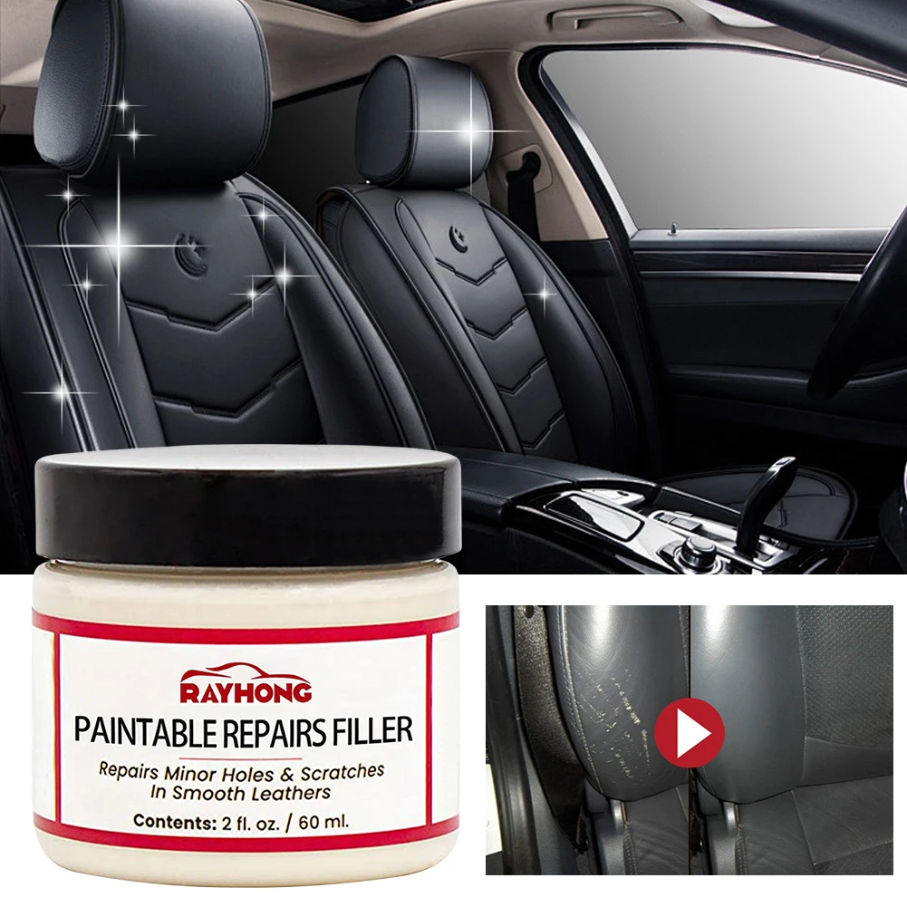 60/20ml Leather Repair Filling Paste Compound Leather Restoration Cream Auto Leather Car Repair Scratches Cracks Sofa Car Seat 4