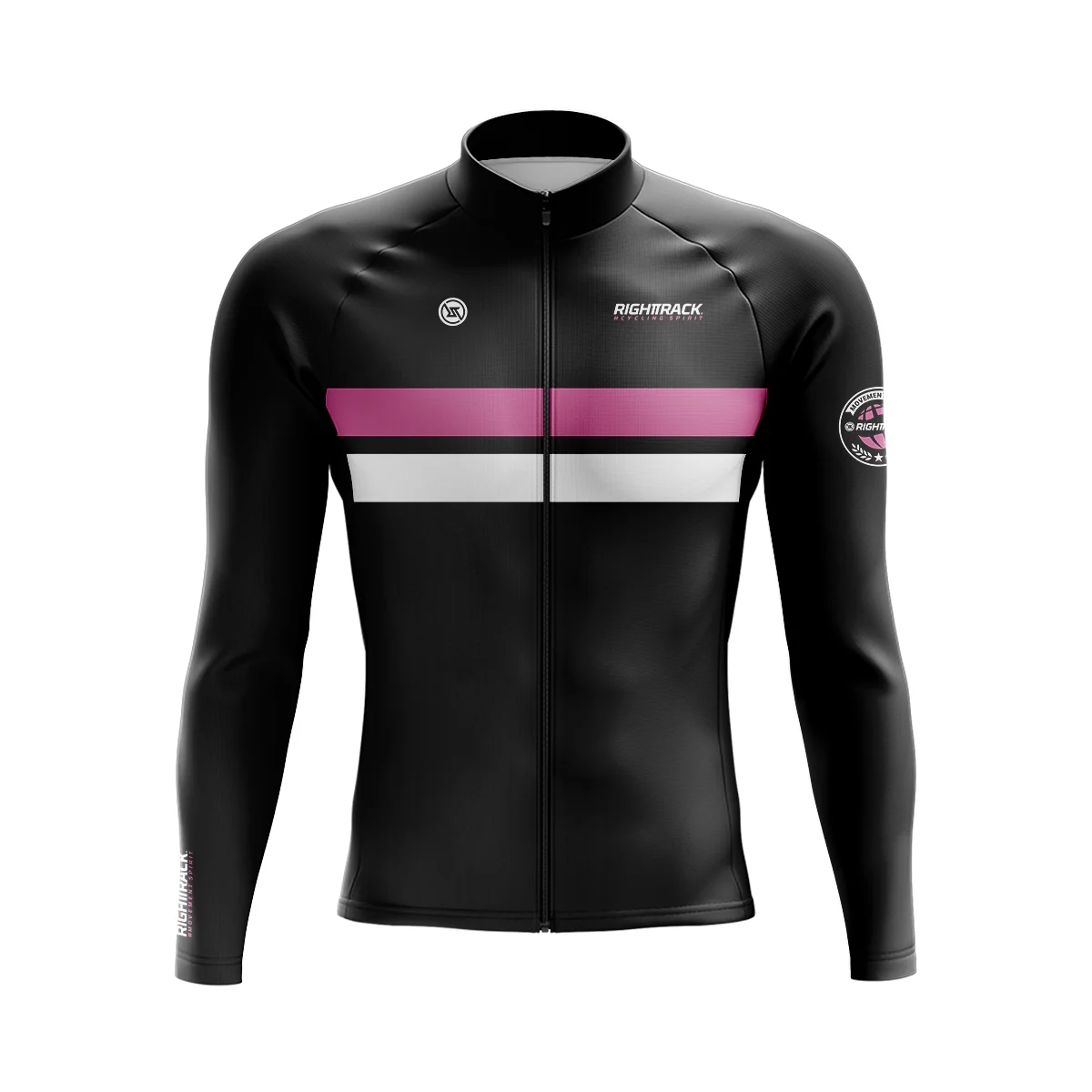 thumbnail image 1 of Maillot de ciclismo de invierno para hombre, ropa de ciclismo de manga larga para carreras profesionales, ropa térmica de malla/polar UV para primavera y otoño, ropa de ciclismo RIGHTTRACK, 1 of 4
