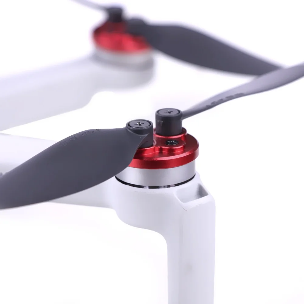 Couvercle moteur DJI Mavic Mini - Protection anti-poussière aluminium (Noir/Rouge)