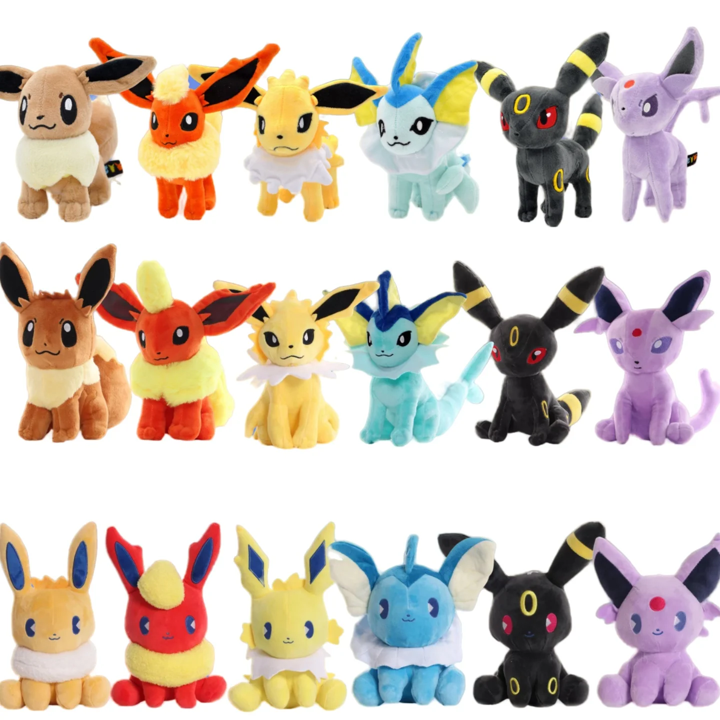 Pokemon Eevee Family Peluche Bambole Di Pezza Sylvion Leafeon Flarreon Jolteon Vaporeon Elf Collection Giocattoli Hobby Regalo Di Natale Per Bambini