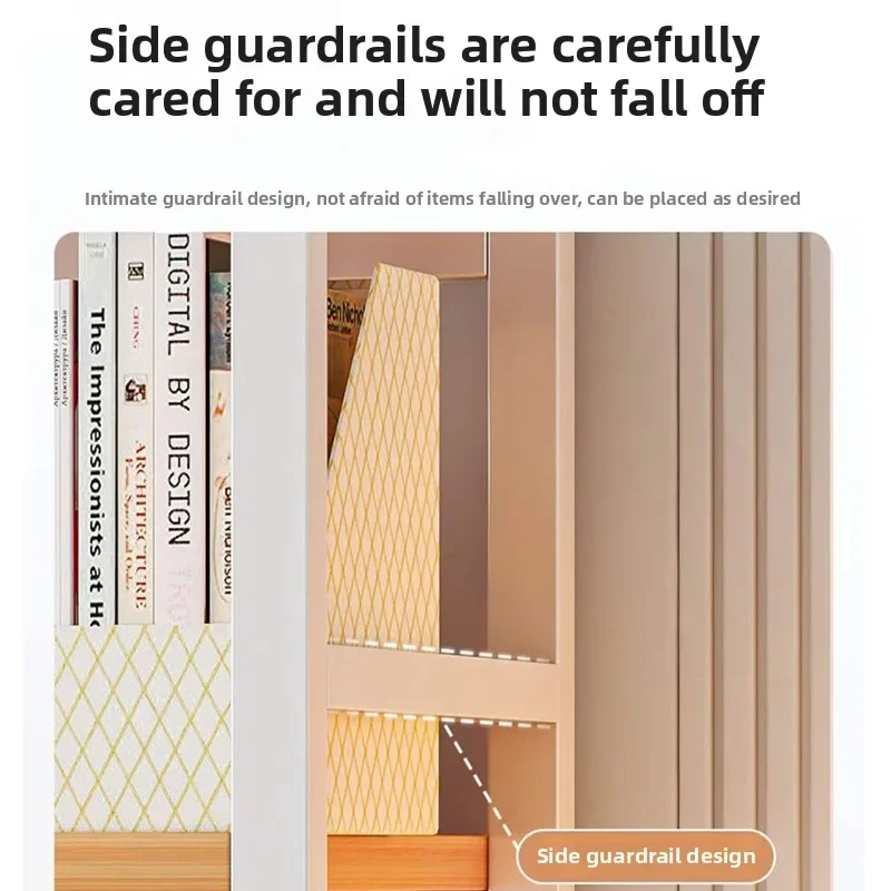 새로운 책장 책꽂이 그리드 데스크탑 다층 연철 선반 학생용 컴퓨터 책상 테이블 홀보드 테이블 나무 선반