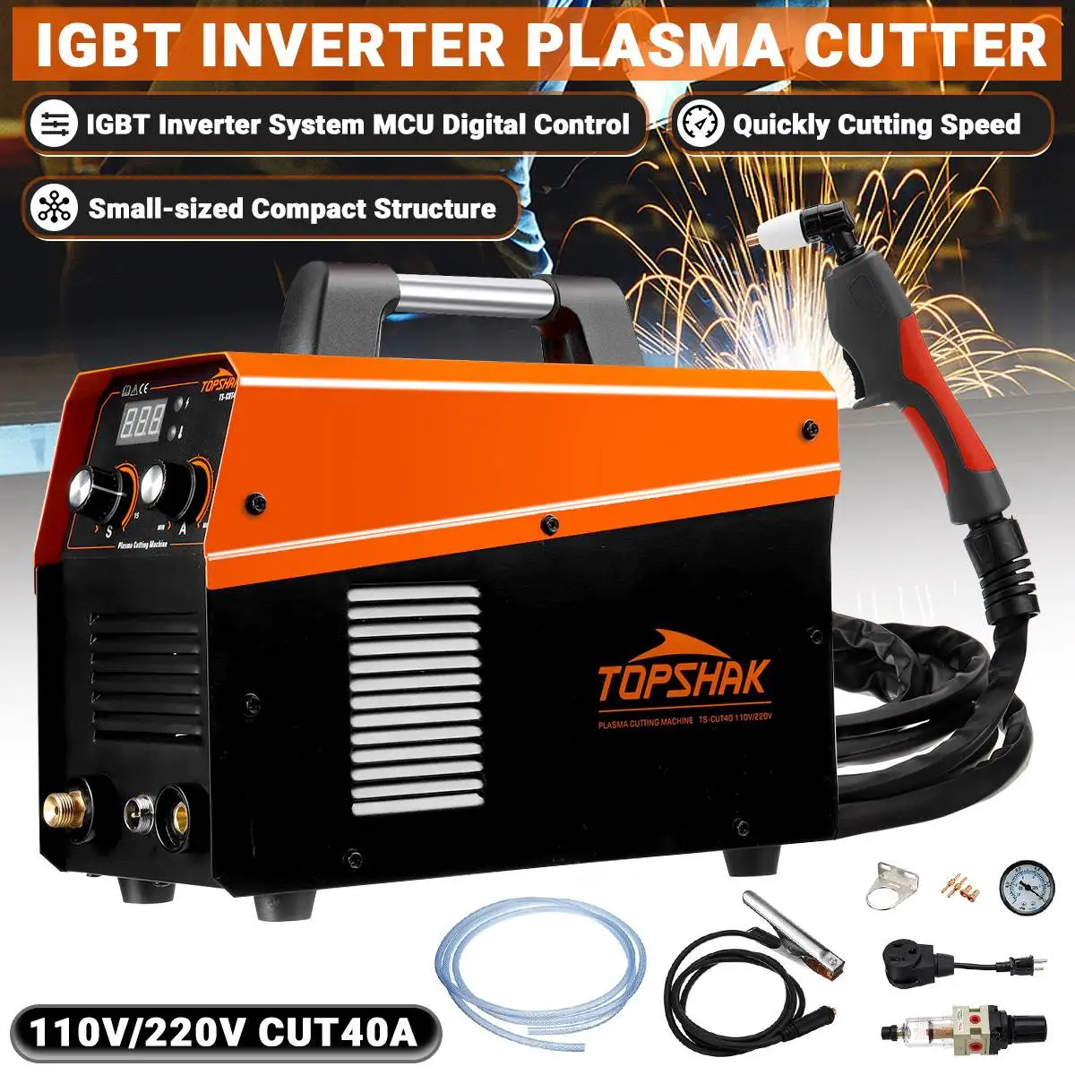 Arc Plasma Cutter Igbt 220v Single Phase Plasma Cutting Machine 115mm