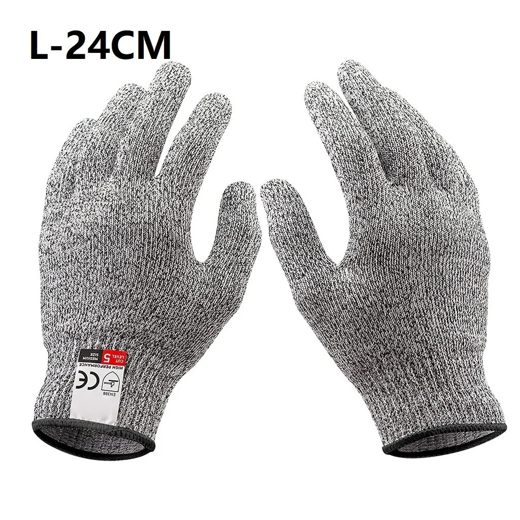 Cut-Resistant Gloves Level 5 Protection Gloves for Kitchen Fish Slicing Meat Wood Carving Gardening Hand Protective Glove 1 Pair