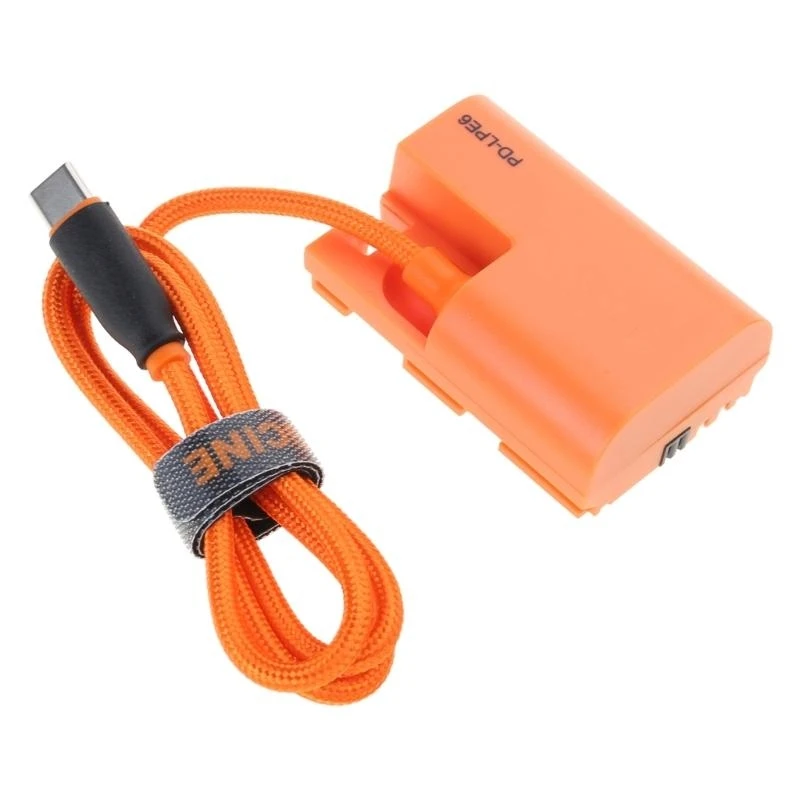 Y1AE USB C Input 9V3A LPE6 Battery for R5 80D Enjoy Continuous Power Supply