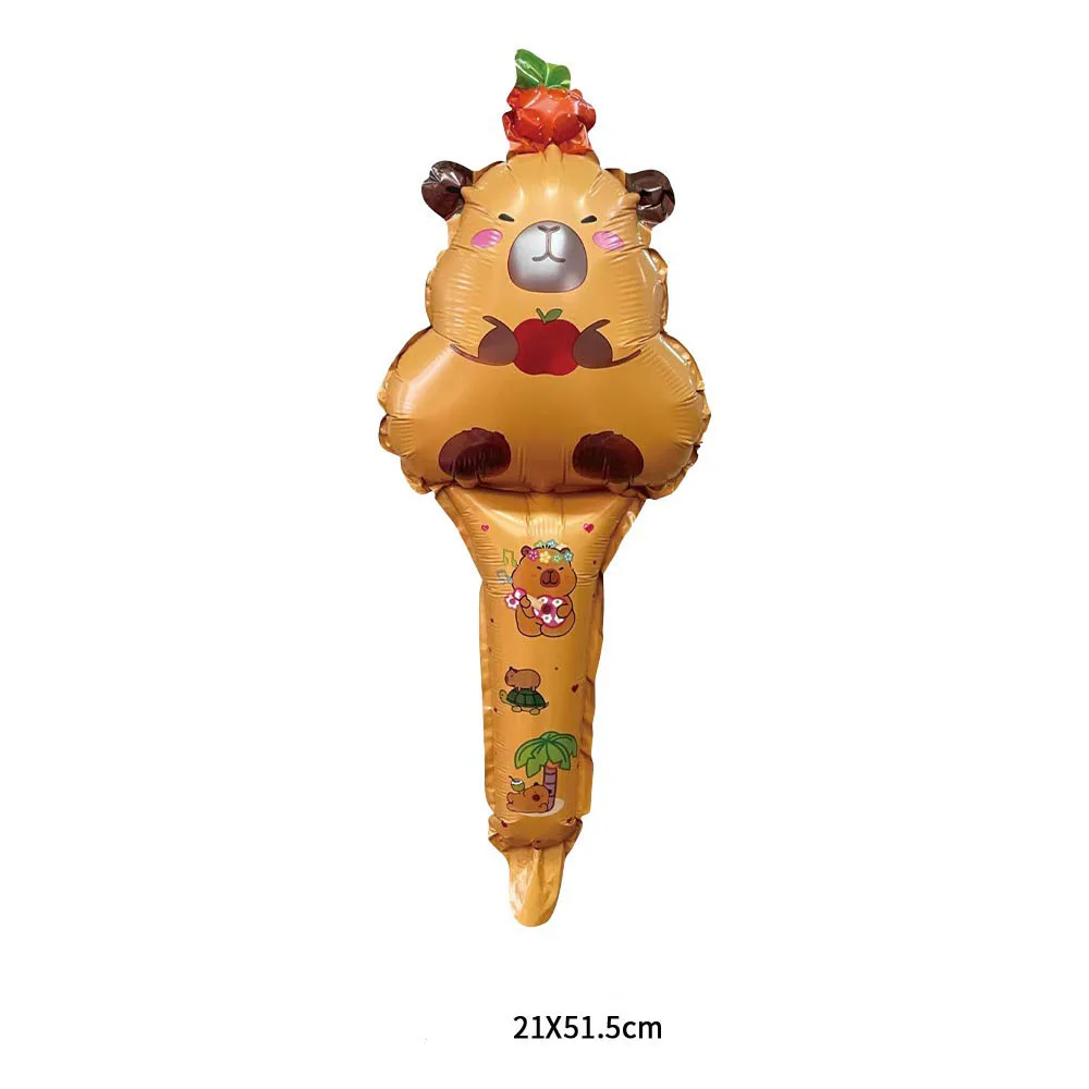 32/16/8 stücke Cartoon Tier Capybara Hand stick Stirnband Folie Ballon Set für Kinder Geburtstag Baby Shower party Dekoration Lieferungen – Detail 5