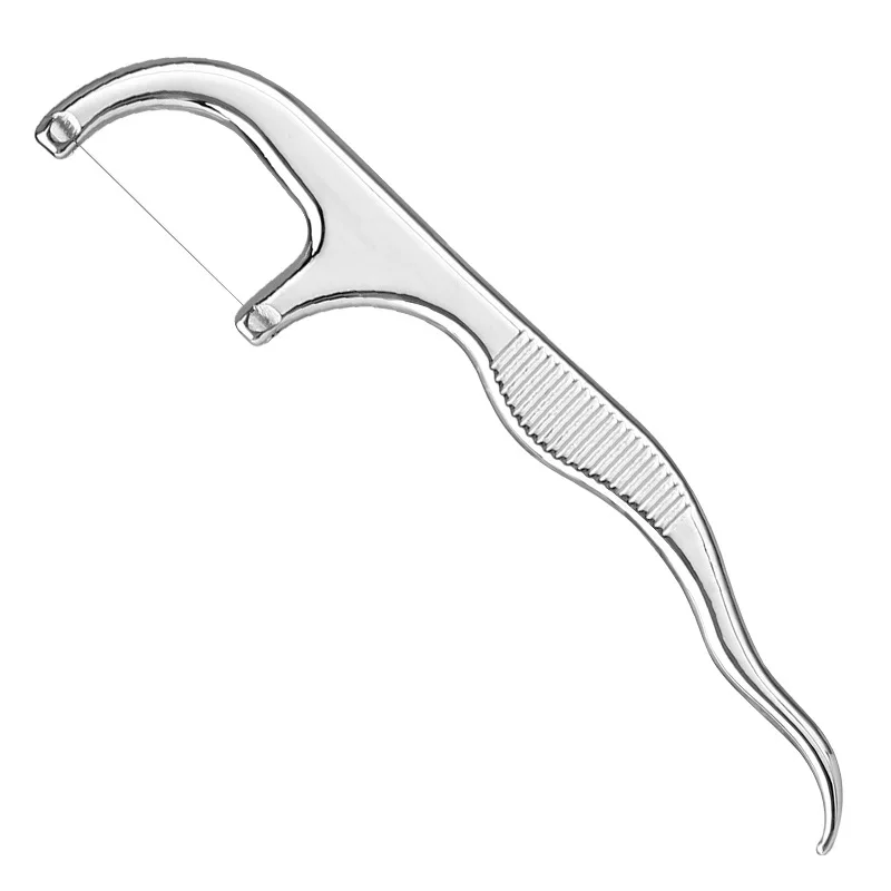Stainless Steel Toothpick Set Tooth Flossing Reusable Toothpicks Portable Toothpick Floss Teeth Cleaner Oral Cleaning 2