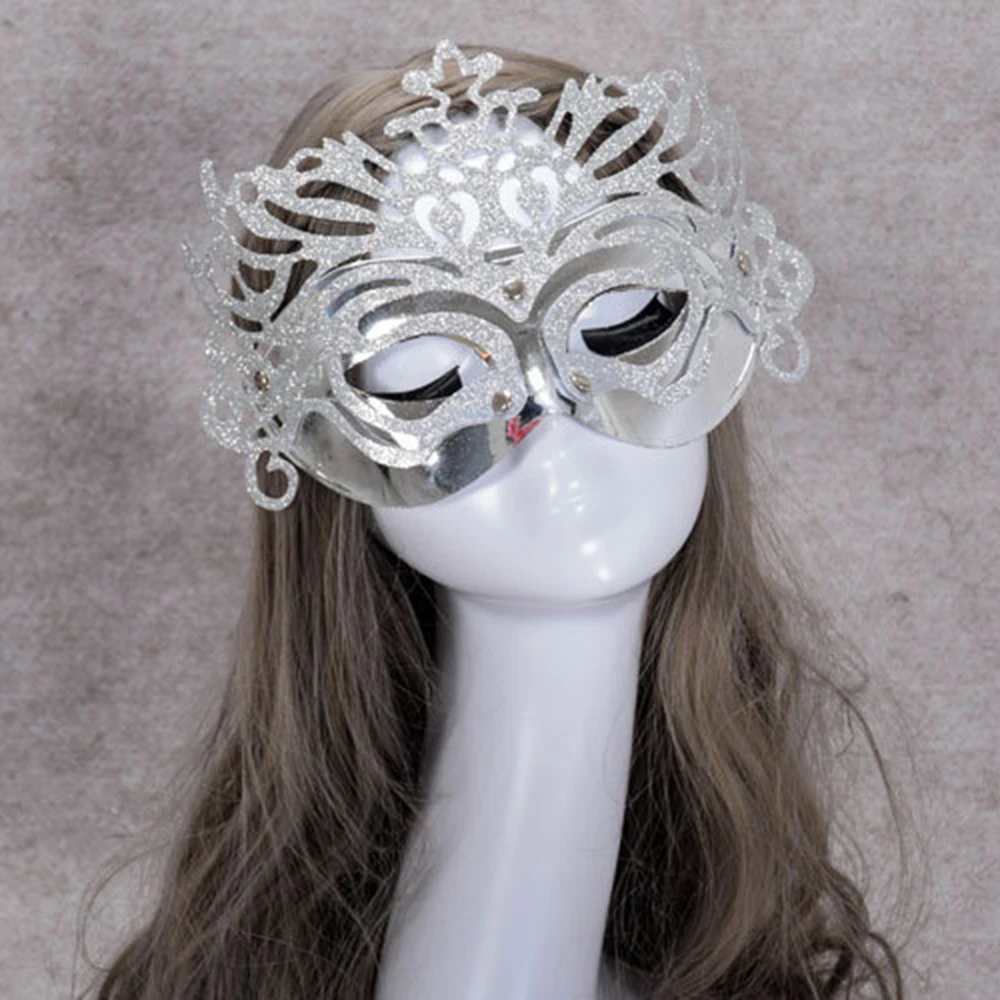 Donne Sexy Hollow Lace Masquerade Bronzing Face Mask Princess Party Cosplay Prom Puntelli Costume Nightclub Queen Eye Mask Esotico