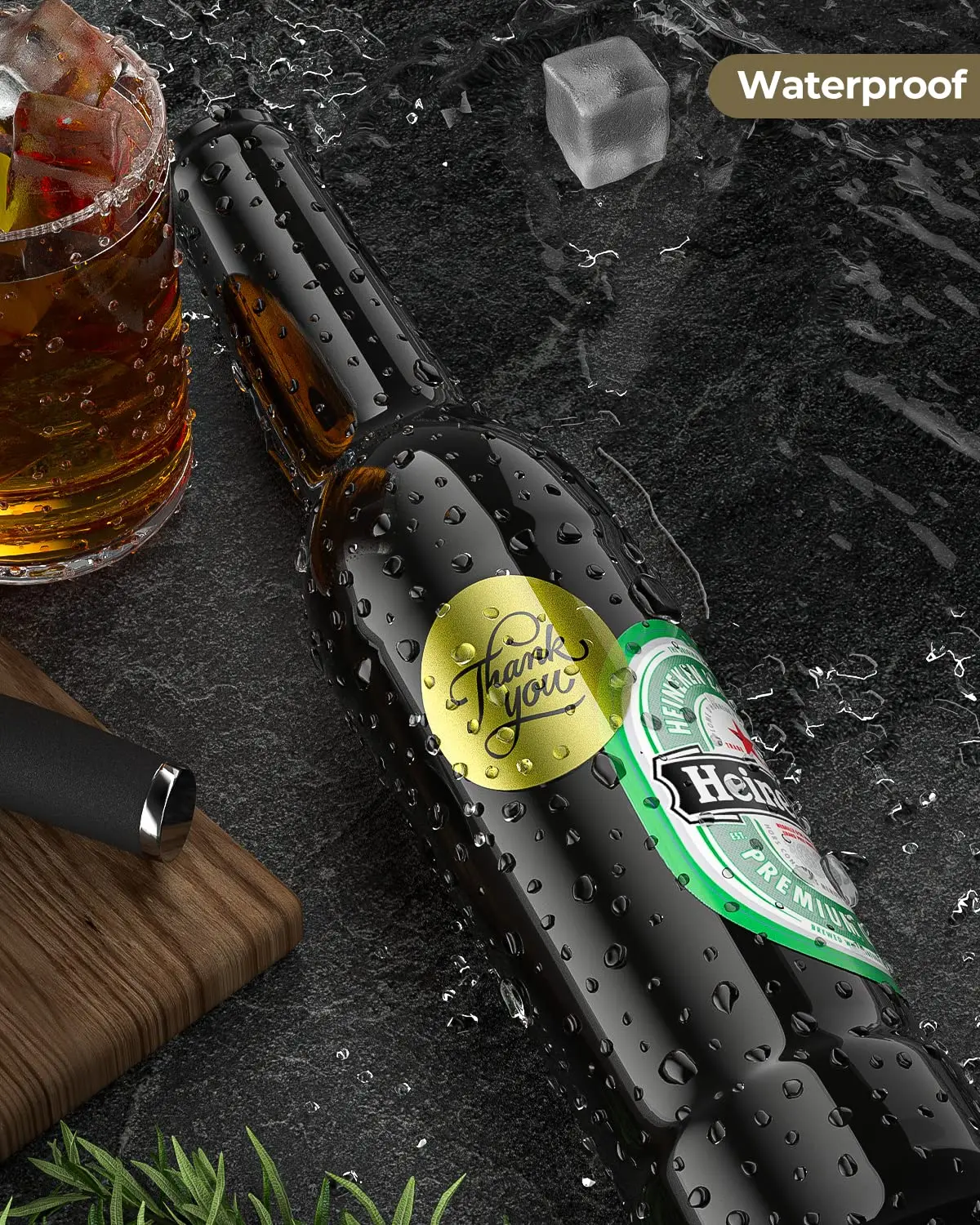 5cm Transparent Labels |500Pcs Perfect for Invitations,Gifts,Coffee & Beverage DIY Crafts,Wedding Anniversaries, Gift Wrapping,