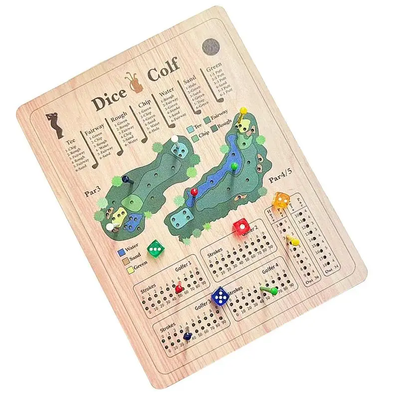 Desk Golf Game Funny Tabletop Golf Dice Game Desktop Unique Family Board Games Strategy Board Games For Family
