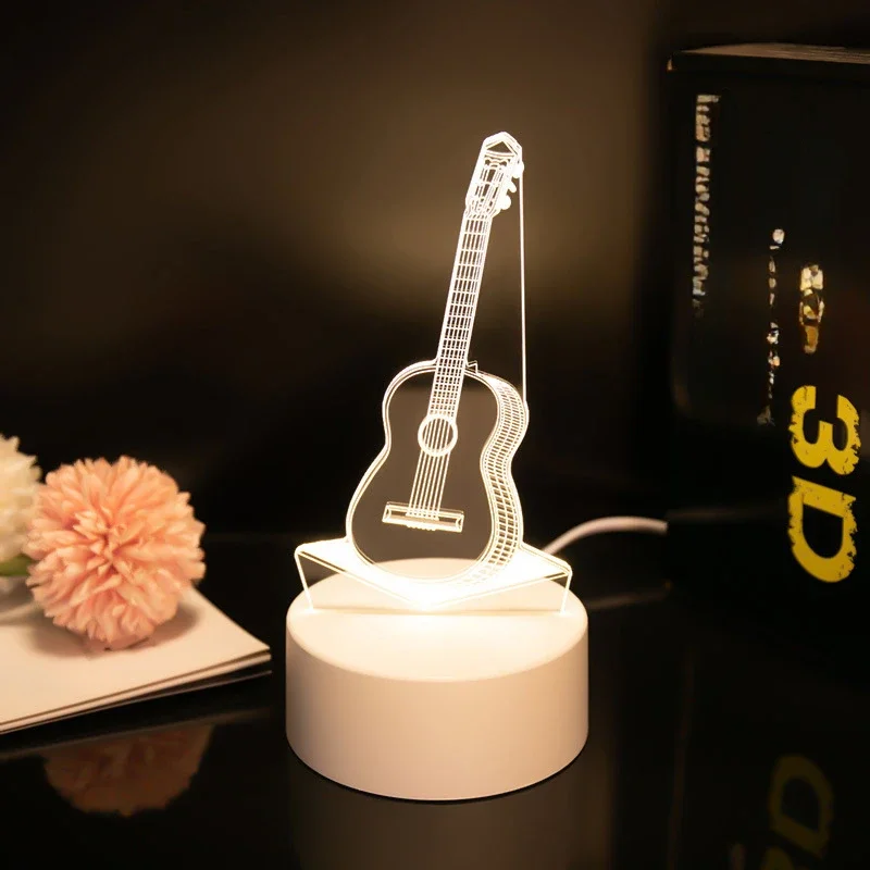 

16 Colors Creative Touch 3D Small Night Lights Acrylic Table Lamp Bedside Ambience Light Enterprise Activity Gift Wholesale