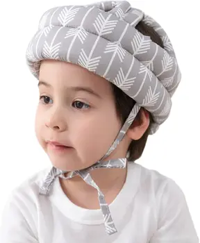 Infant Baby Soft No Bumps Head Protective Hat Adjustable Head Cushion Bumper Bonnet for Crawling Walking 1
