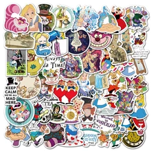 

10/30/50pcs Disney Alice in Wonderland Cartoon Stickers Graffiti Decals Kids Toy Scrapbook Diary Phone Laptop Luggage Sticker
