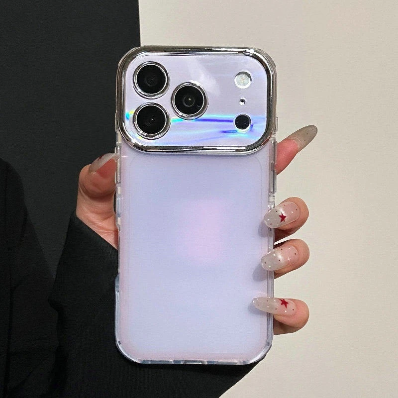 Fashion Glitter Candy Color Laser Phone Case with All-Inclusive Lens Soft Cover