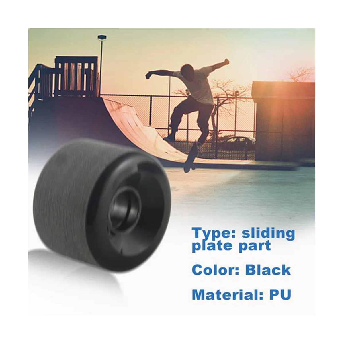 

4 шт. колеса для скейтборда Эластичные полиуретановые носимые гибкие прочные 65X4 5 полиуретановые колеса для скейтборда Sports Black
