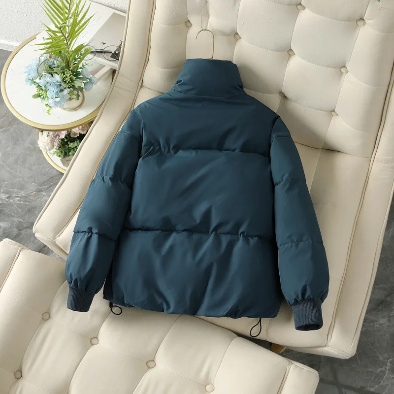 2022 Loose Korean Women Parkas Fashion Korean Winter Warm Thick Zipper Puffer Jacket Casual Cotton Padded Female Coats New