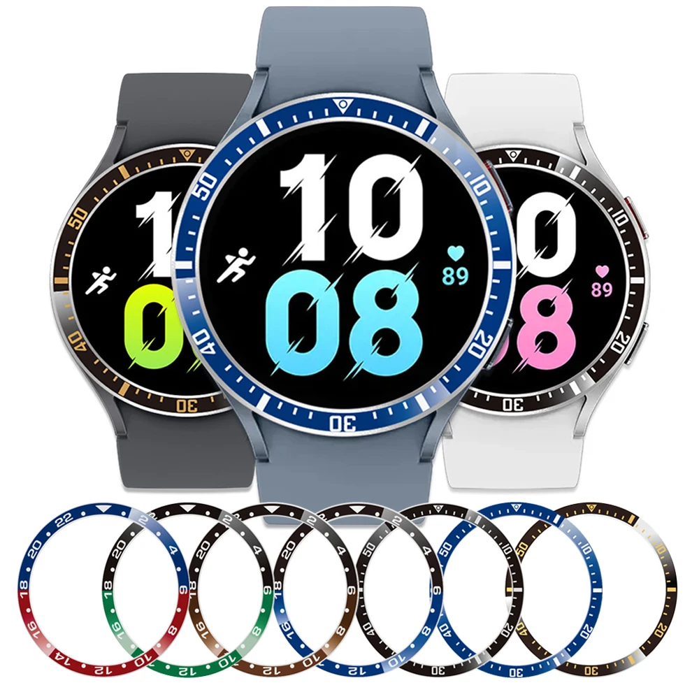 

Металлическая рамка для Samsung Galaxy Watch 4 Classic 46 мм 42 мм, чехол-бампер из сплава с клейким корпусом, кольцо-бампер для galaxy watch 4 5 40 мм 44 мм