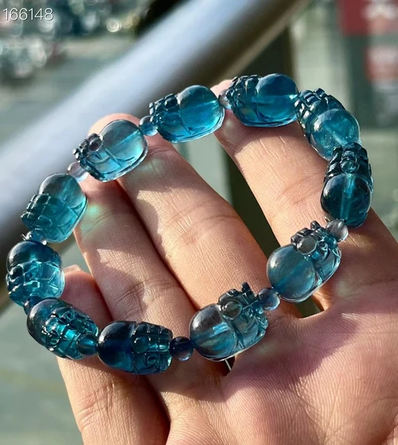 Aquamarine 8mm bead stretch bracelet healing crystal | DUMI'S CRYSTALS –  dumi's crystals