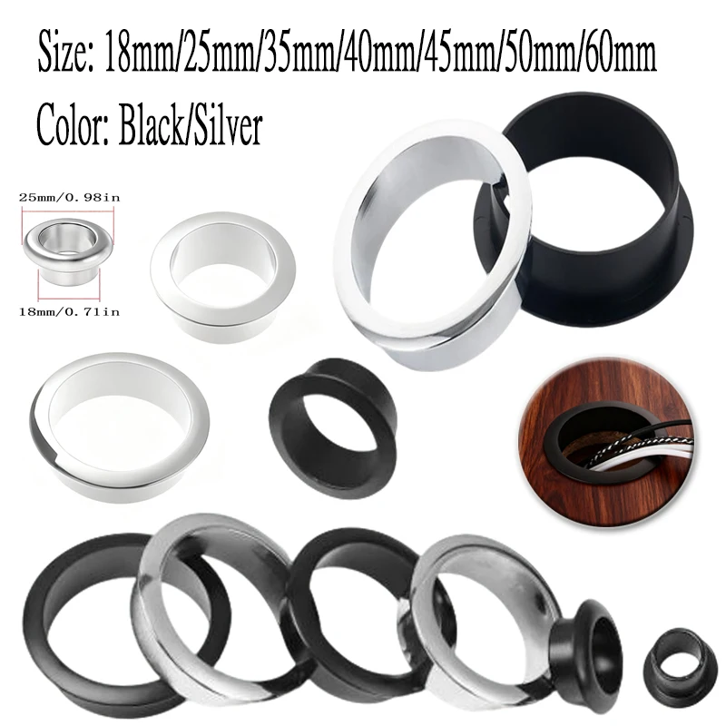 ปลั๊กปิดรูสายไฟสำหรับโต๊ะคอมพิวเตอร์ ทำจากโลหะผสมสังกะสี 1-5 ชิ้น ใช้ปิดรูระบายอากาศในตู้ ตกแต่งรูสายไฟ ปลั๊กปิดรูสายไฟ อุปกรณ์ฮาร์ดแวร์สำหรับเฟอร์นิเจอร์ 1