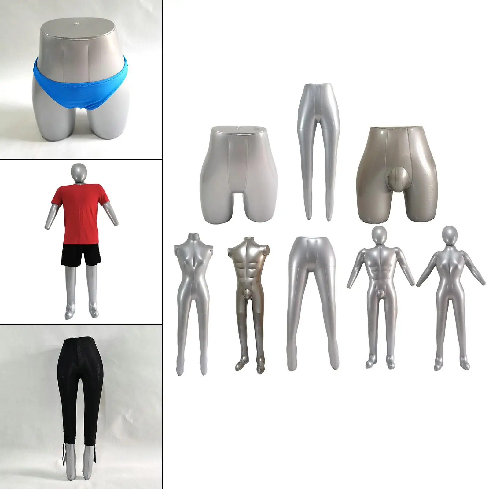 Vrouwelijke Opblaasbare Mannequins, Bovenlichaam Kleding Venster Model Mannequin Onderste Helft Display Rack voor