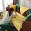 Nordic Simple Velvet Solid Color Sofa Cushion Winter Non-Slip Sofa Cover Cover Cushion for All Seasons 4