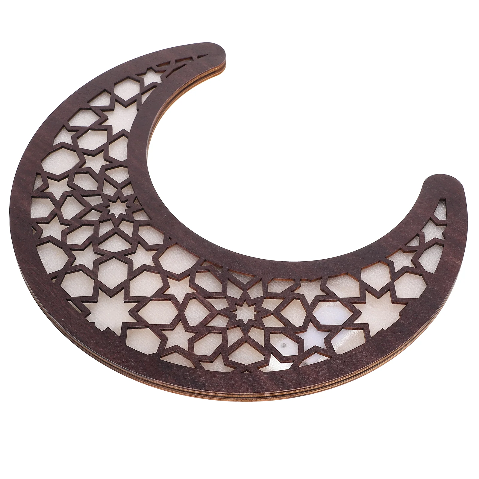 

Wooden Hang Tag Moon Decor Wall Lamp Decorate Hanging Decorative Light Home Eid