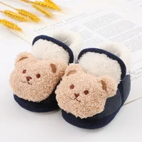 Autumn Winter Baby Shoes Boy Girl Booties Warm Cartoon Bear Toddler Prewalkers Cotton Soft Anti-slip Infant Newborn Crib Shoes 3