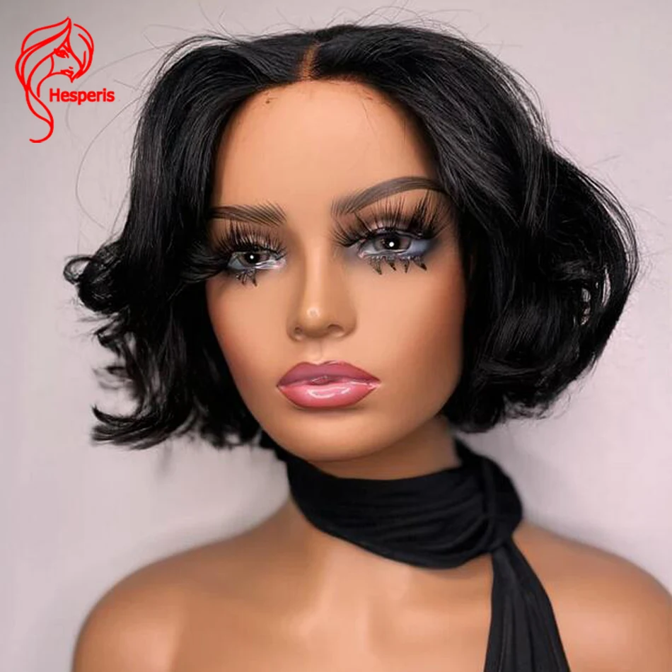 

Hesperis Short Bob Wig Pre Plucked Brazilian Remy 13x4 Lace Front Human Hair Wig Short Wave Bob Pixie Cut For Black Women