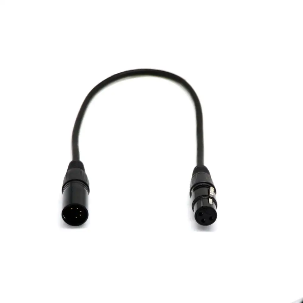 5-Pin DMX Male to 3-Pin XLR Female Cable Converter Wire Connector Adapter