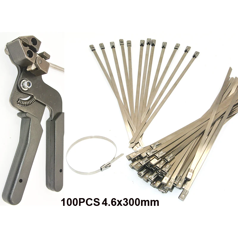 Fixação e Alicate de Corte para Abraçadeiras de Zip Fasten Tool Tie Guns Corte Especial 12 mm Aço Inoxidável