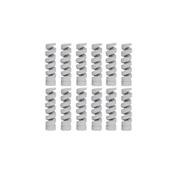 12 - Pack Spiral Cord Protectors for USB and Earphone Cables (Light Grey - 12pcs)