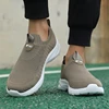 Men's Breathable Knit Loafers All Day Comfort Cushioned Sole Support Sneakers Light Sports Cool Stylish Outdoor Walking Shoes