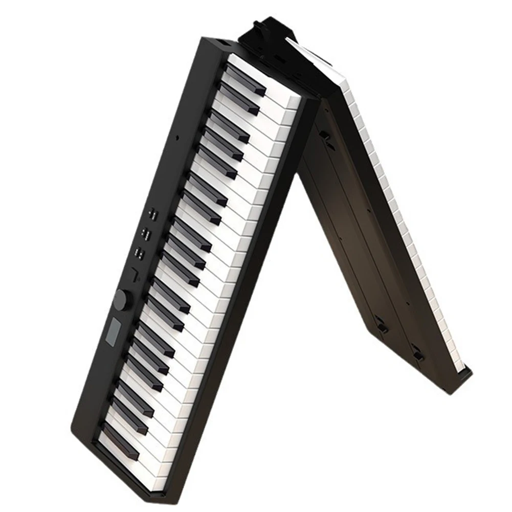88 Key Folding Piano Keyboard with BT MIDI Digital Piano with Sheet Music Stand Pedal and Bag Foldable Electronic