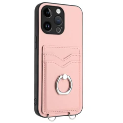 Universal Smartphone Case with Ring Stand and Card Holder Cover for Vivo V50 Lite (YB0878)