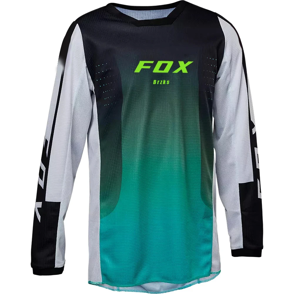 

2024 Jersey Motocross T-Shirts Foxbrzks Mountain Bike Jersey Offroad DH Kids Shirt Quick-Dry Breathable Camisetas Para niño