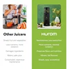 Hurom H400 Easy Clean Slow Juicer, Matte Black | Hands Free  Hopper Fits Whole Produce  Quiet Motor  Scrub Free Cleaning 6