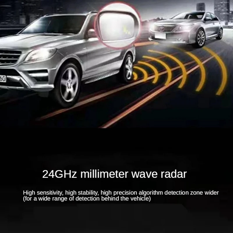 

Blind Spot Detection Black Radar Change Lane Monitor Safer BSM Blind Spot Monitoring