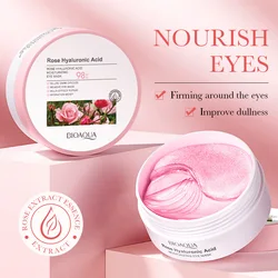 Aloe Vera Moisturizing Eye Mask with Collagen & Hyaluronic Acid - Smoothing & Repairing Gel Eye Patches (60-Pack) (Rose)