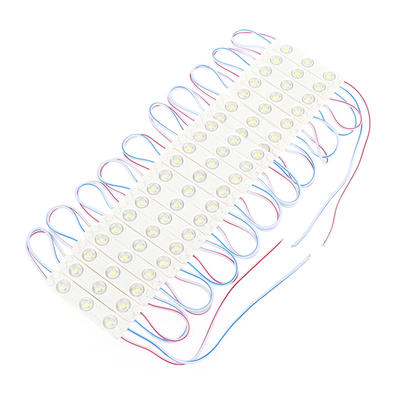 2835 SMD 3 LED 모듈 주입 방수 2835 하드 스트립 바 라이트 램프, 쿨 화이트, IP67 장식, DC12V, 20 개