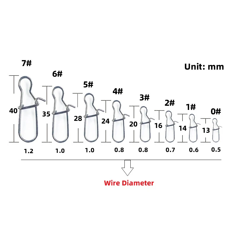 Steel Stainless Fishing Hook Snap Pin Barrel Swivel Lure Connector Accessories 50pcs/Lot